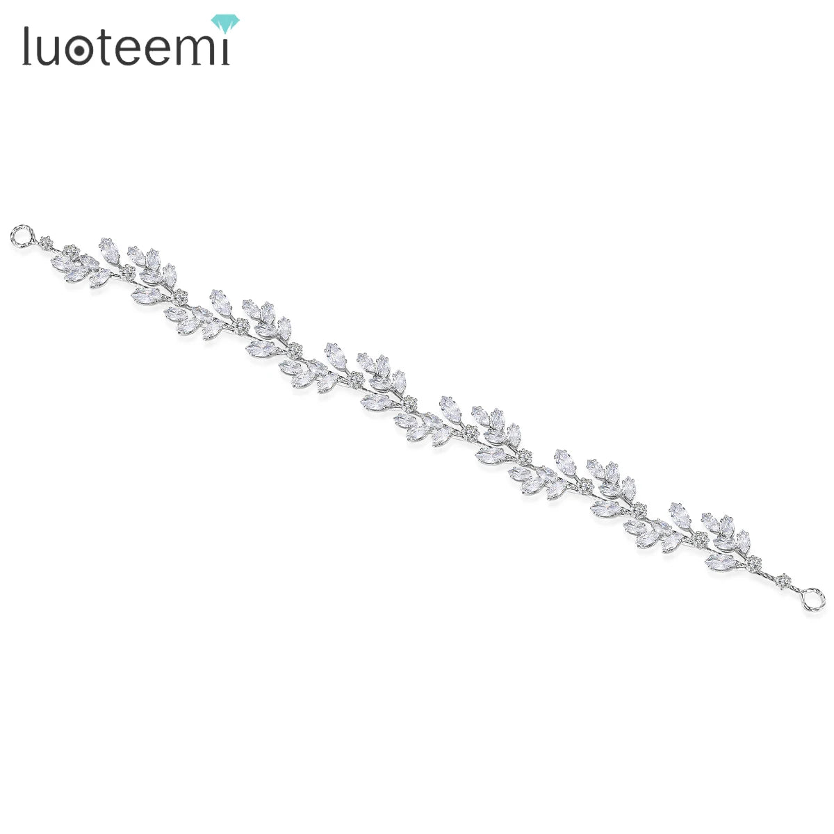 LUOTEEMI Wedding Hairband Braided Party Accessory Jewelry Handmade Head Designer Italy Style Zircon Bridal Jewellery