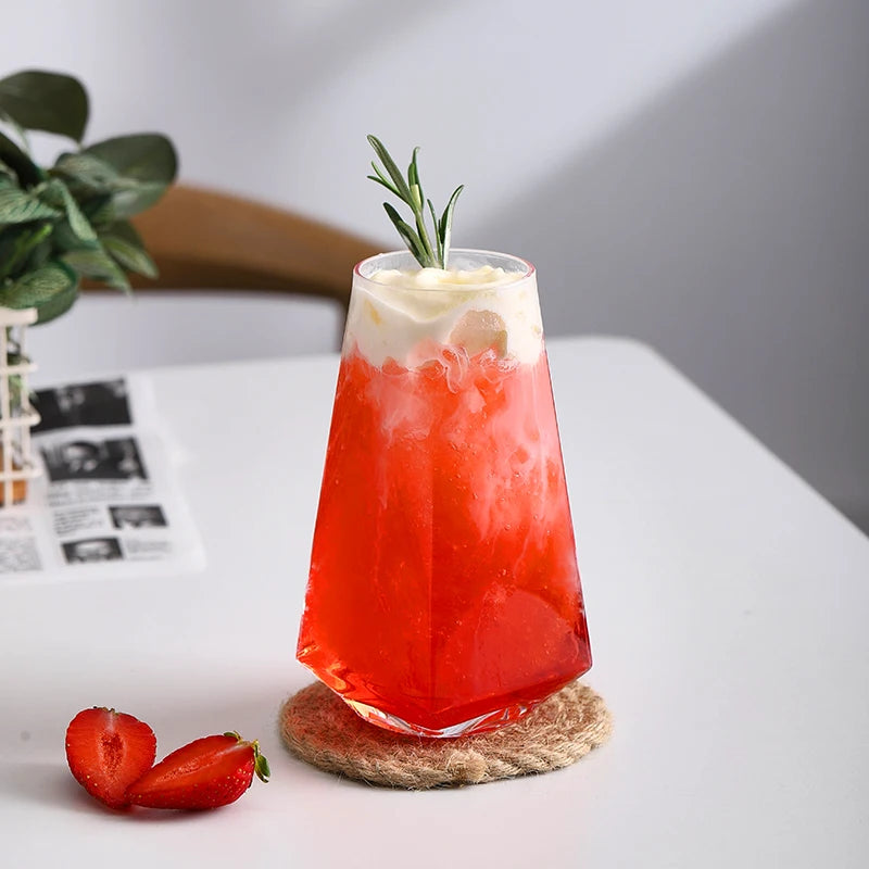 Wholesale Creative Soda Water Glass Sparkling Fruit Juice Glass Highball Cocktail Glass for Home Restaurant