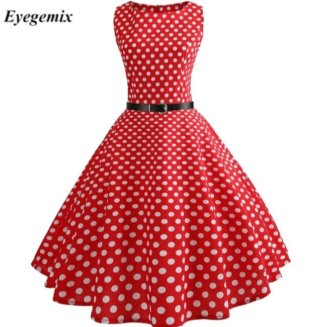 Hot Sale Products Summer Office Pin up Retro 50s 60S Retro Dresses Women Lady Elegant Party
