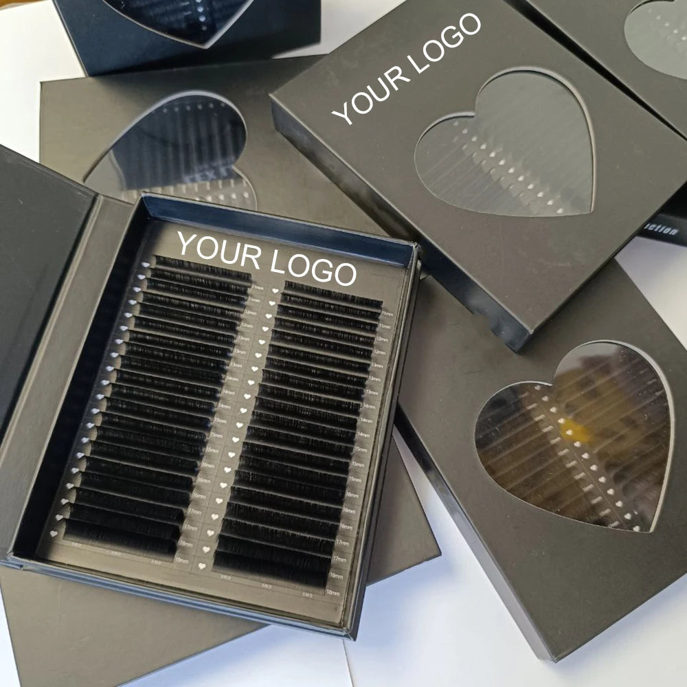 0.03mm C CC D Curl Dark Matte Black Eyelash Extensions Private Label Cashmere Lash Extensions Wholesale Volume Lash Extensions