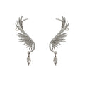 2025 Crystal Sterling Crystal Rhinestone Drop Earrings for Women fairy Wing Earring