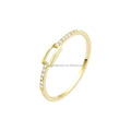 Pure 14k Solid Gold Ring Trendy Tiny Dainty Finger Ring 14k 18k Real Gold Jewelry Wholesale