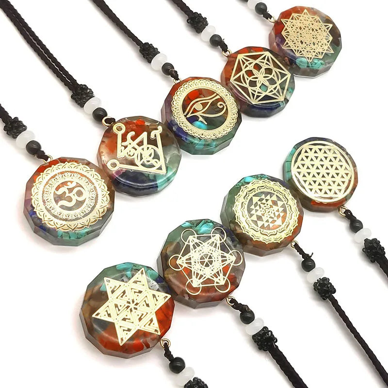 G779 Wholesale Collar Crystal Healing Stone Necklaces 7 Chakra Orgone Energy Healing Pendant Orgone Fashion Jewelry Necklace