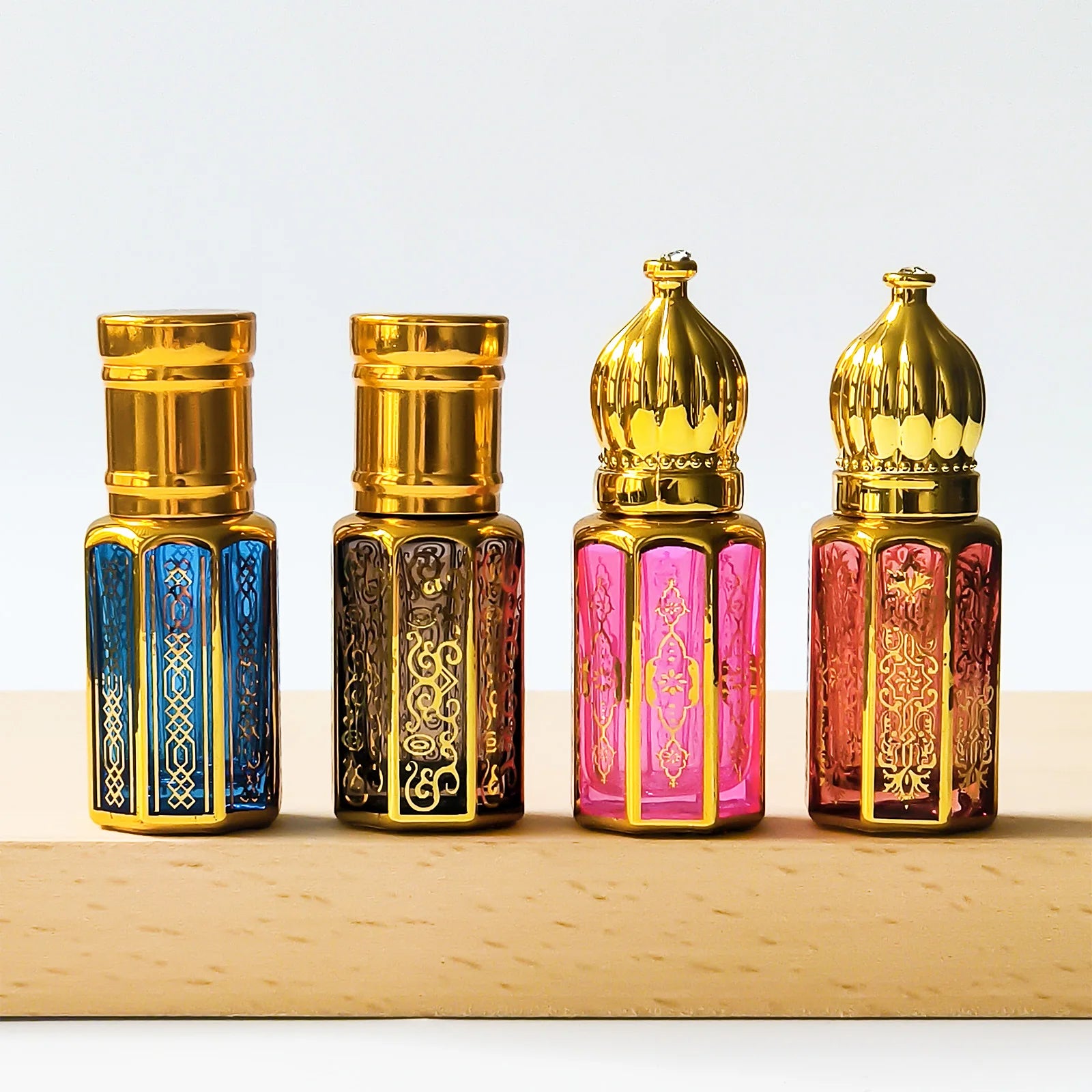 6ml Packaging Container Gold Glass Roll on Bottle Empty Essential Oil Roller Bottle With Golden Lid