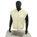 TOPSHOW Garment Custom Zip up Terry Gym Jersey Sleeveless Hoodie Men