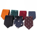 7cm Skinny Silk Men Ties Casual Solid Color Necktie for Wedding Business Boys Suits Jacquard Striped Tie Slim Men Gravatas