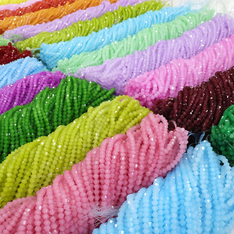 2025 Crystal Wholesale Bulk 4mm Macaron Color Bicone Crystal Beads for Jewelry Coloful Crystal Bicone Beads for Bag Making