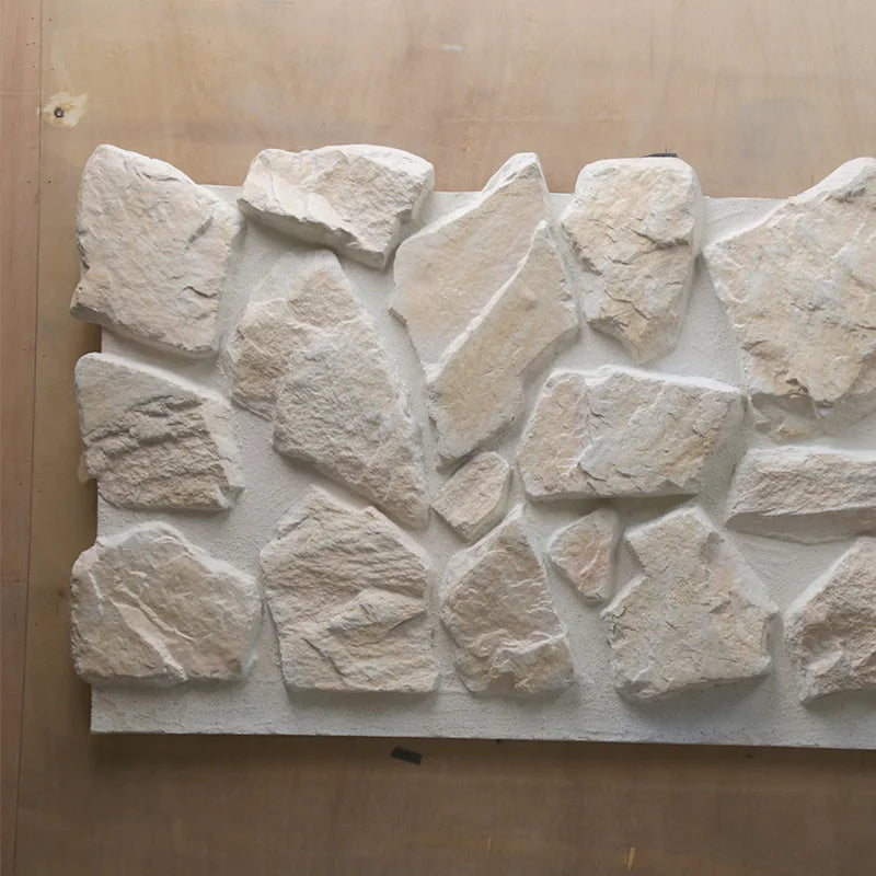 Exterior Big Slab  Soundproof Stone Compressed Foam Stone Wall Panel Decorative  Pu Stone Wall Panel