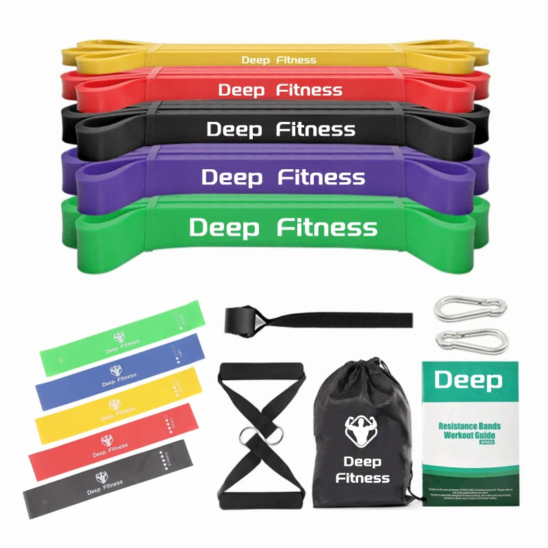 Factory Wholesale Natural Latex Yoga Elastic Stretching Band Resistance Bands Exercise Power Exercise Stretch Pull up Bands