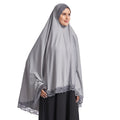 Hot Selling Milk Silk Fabric Khimar Niqab High Stretch Prayer Hijab Khimar Chador Pure Color Half-body Cover Khimar for Muslims