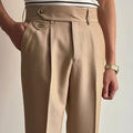 High Waist Pleated Anti-Wrinkle Non-Ironing Business Casual Straight Tube Suit Pants Large Size Wind Drop Non-Ironing Suit Pants