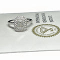HQ GEMS 18K White Gold Ring VVS D 1 Carat Radiant Cut Lab Diamond Rings Fashion Jewelry Engagement Ring