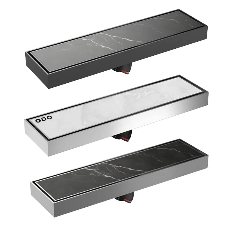 High Quality 30x8 CM 304 Stainless Steel Floor Drain PVD Colour Anti Odor Shower Drain Bathroom Tile Insert Floor Drain