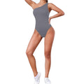 Fitele OEM Custom Logo Women Solid Halter Sport Active Wear Gym Workout Romper Bodycon Activewear One Piece Yoga Jumpsuit
