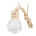 Wholesale 10ml Clear Refillable Car Hanging Glass Bottle Perfume Aromatherapy Diffuser Bottle for Car With Wood Caps