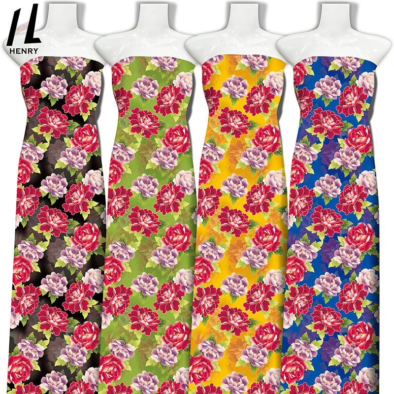 Low Moq Custom Pacific Island Hawaii Micronesia Style Floral Printed 100% Viscose 30S 40S Rayon Spun Fabric for Dress