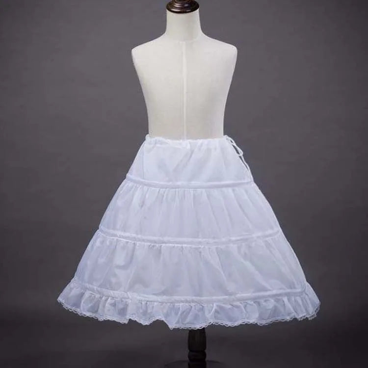 Princess Girls A-Line 3 Hoops 55cm 65cm One Layer Kids Crinoline Petticoat Underskirt