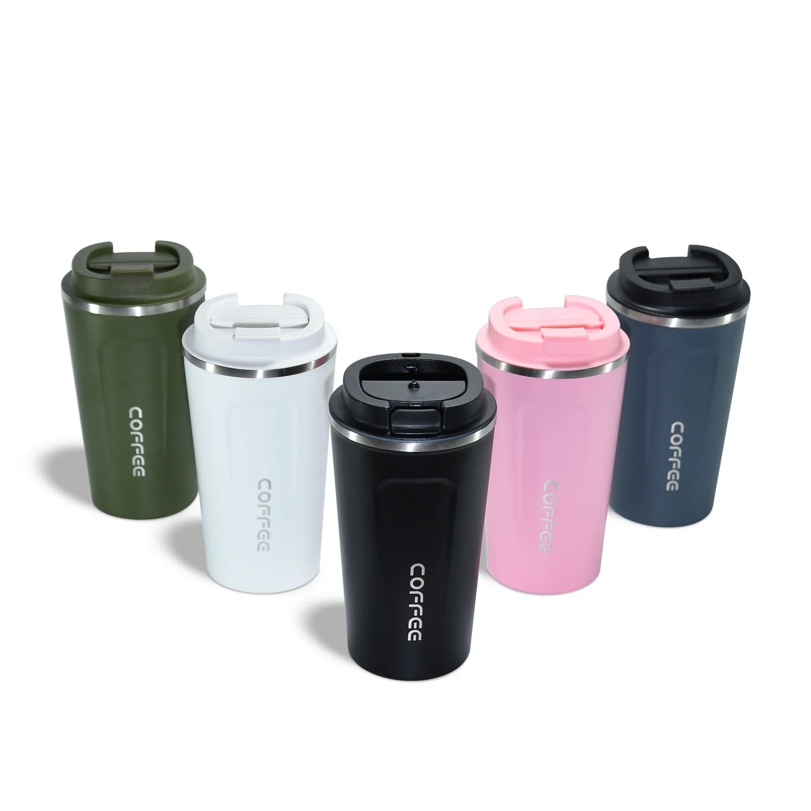 Personalise logo 380ml 510ml Metal Double Walled Insulated Coffee Mug Custom Cups
