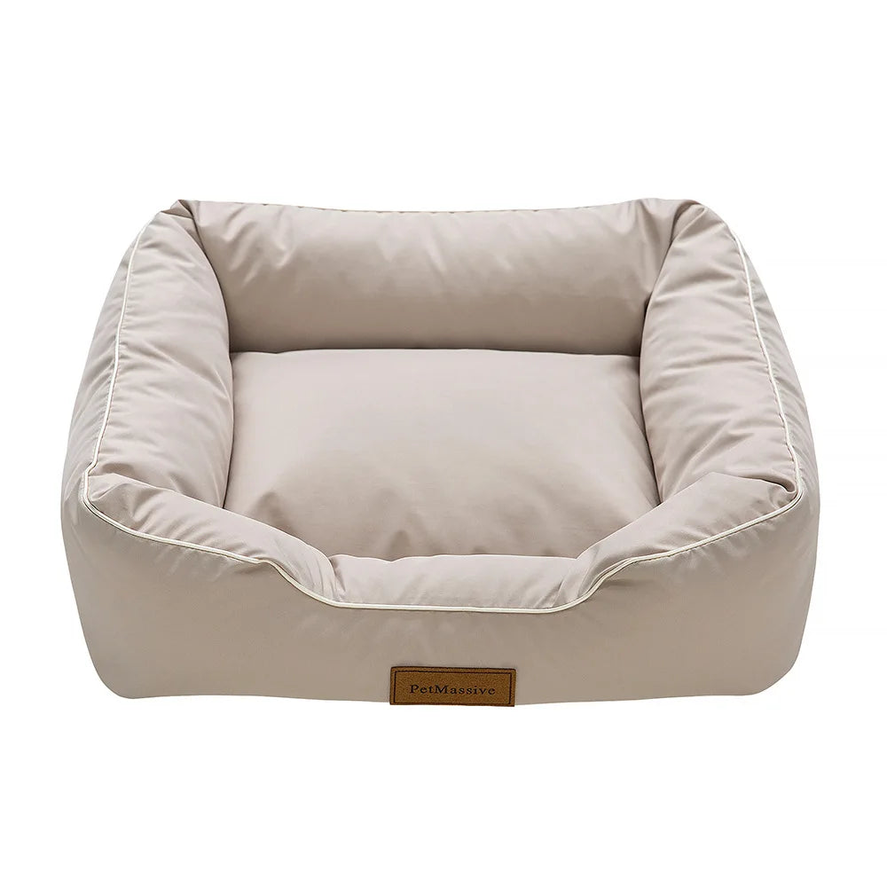 Custom Luxury Large Waterproof Handmade Cooling Orthopedic Solid Faux Fur Eco-Friendly Washable Calming Dog Bed