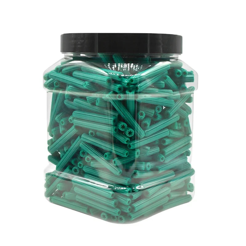 M7 Plastic Anchor Green PE Material Expansion Plugs Screw Plastic Expansion Wall Plugs