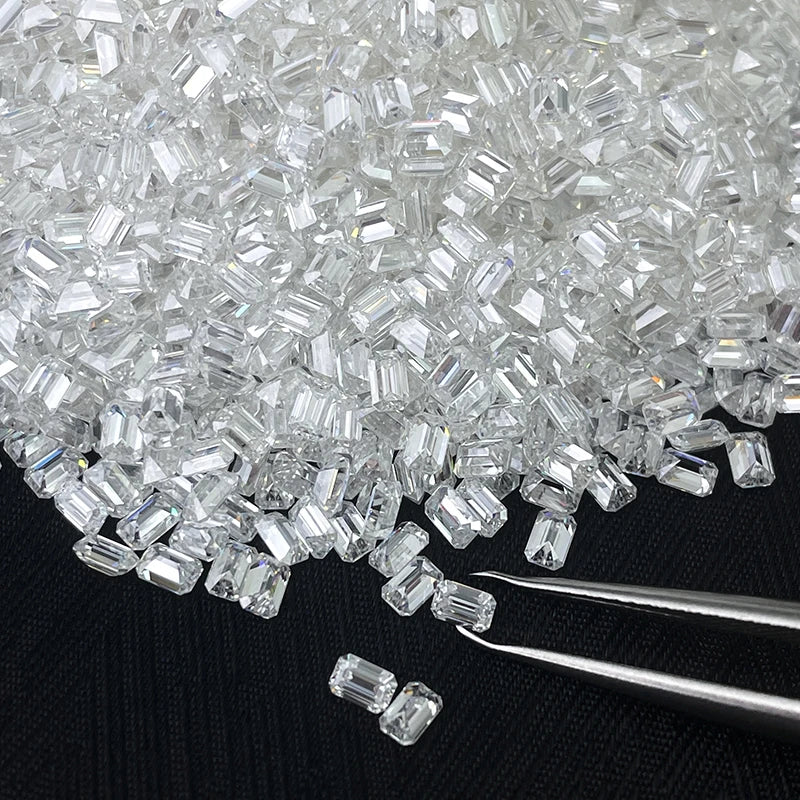 Emerald Cut Loose Moissanite D Color VVS1 Clarity Flawless Grade for Jewelry Making