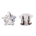 Hisenlee 8MM Luxury Flatback Silver Jewelry Star Shape Stud Earrings Pendant 18pcs/Bag Zircon Rhinestones Wholesale Flatback