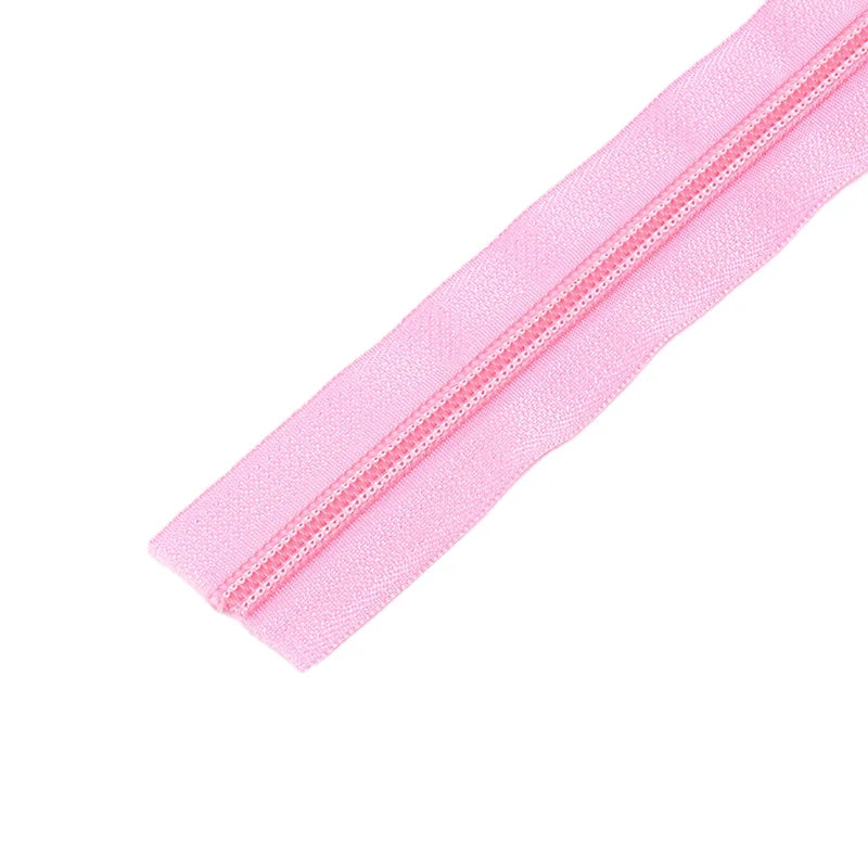 Wholesale Nylon Zipper Tape Purse Sewing Hardware Making All Pink Color #5 Zipper Tape