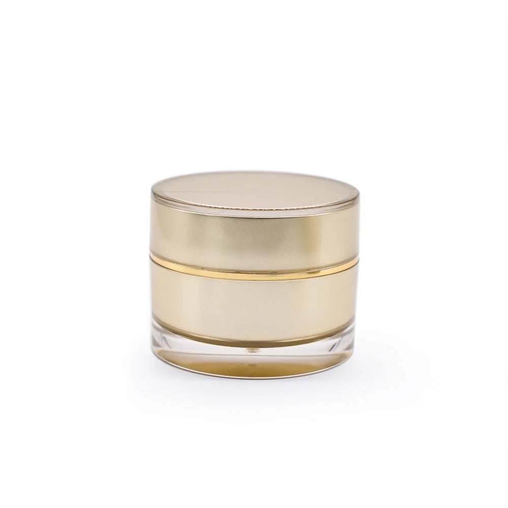 Empty Luxury Clear Acrylic Double Wall Cosmetic Jars with Lids for Skin Care Cream and Lipstick Custom Color & Size