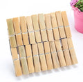 Factory Wholesale Heavy Duty Mini Bamboo Clothes Hanging Peg Clips with Easy Storage Bag for Kitchen & Living Room Use