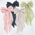 Spring Hair Bow for Women Flower Print Fabric Bow Hair Clip for Women Bows Hair Accessories