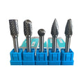 LAIWEI Tungsten Carbide Burr Tree Shape Double Cut Spade Drill Bit Metal Drilling Silver Finish Die Grinder Bits GS Certified
