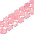 Wholesale 10x12mm Rose Quartz Crystal Bead Strand Faceted Octagon Rectangle Stone Beads for Jewelry Bracelet Pendant Making