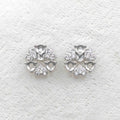 Sterling Silver 3*3mm Semi Mount Stud Earrings Empty Support Blank Claws Setting S925 Base Without Center Stone for DIY Inlay