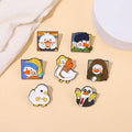 Wholesale Custom Kawaii Metal 3D Ducklings Enamel Pin Badges with Letterpress Printing Customizable Art Collectible Metal Pins