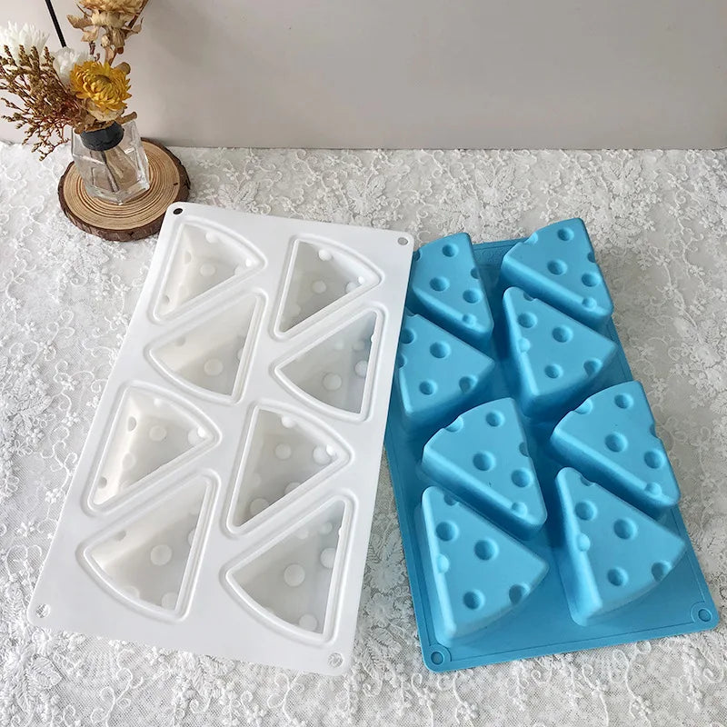 Wholesale Home Baking Tool 8 Holes Cheese Mousse Cake Chocolate Dessert Food Grade Silicone Mold