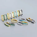 SP Luxury Fine Jewelry 18K Gold Plated 925 Sterling Silver U Shaped Cubic Zircon Hoop Earrings
