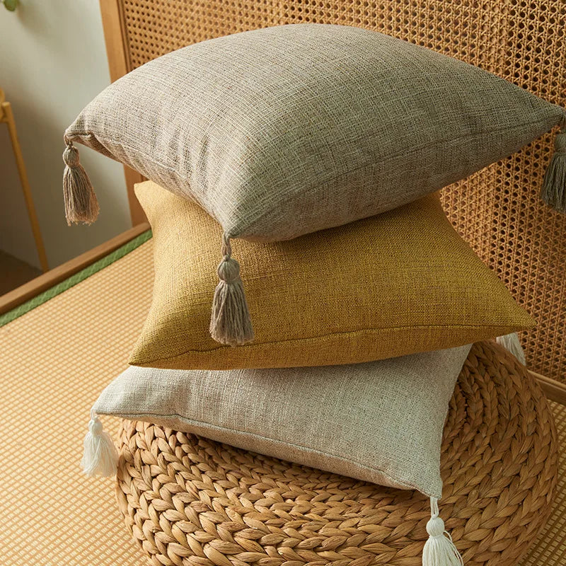 Amity Wholesale Solid  Cushion Cover Sofa Decoration Throw Pillowcase Leaning Home Living Room Cushion Case