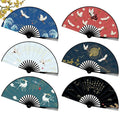 New Arrival Customized Bamboo Hand Fans 2-Sided Printed Fan Large Chinese Style Kuangfu Hand Fan for Graduation Easter Occasion MegaBDM