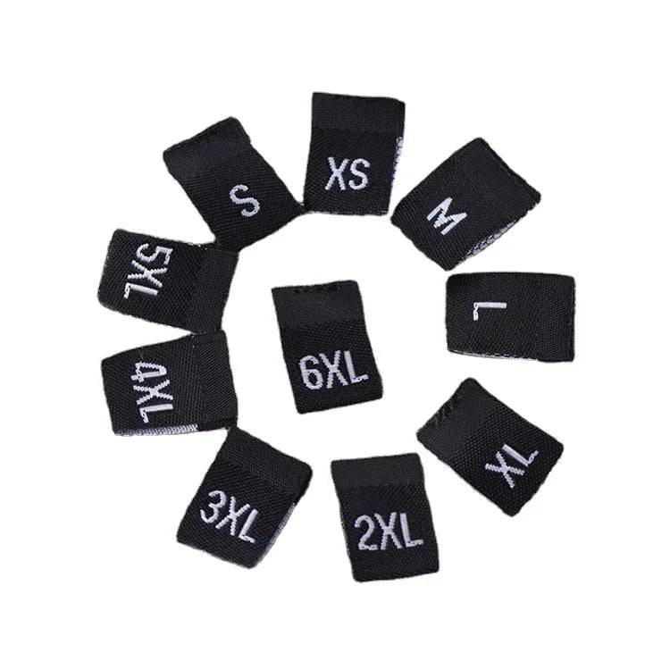 Direct Deal Custom Woven Shirt Tags & Size Labels with Center Fold Sustainable Garment Labels