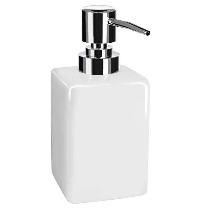 Modern Ceramic Foam & Double Soap Dispenser with Hand Pump for Home Bathroom Kitchen & Office Use