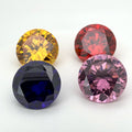 Large Size 20mm to 50mm Round Brilliant Cut Synthetic Cubic Zircon Stone Pink Violet Garnet Yellow Wuzhou CZ Gemstones