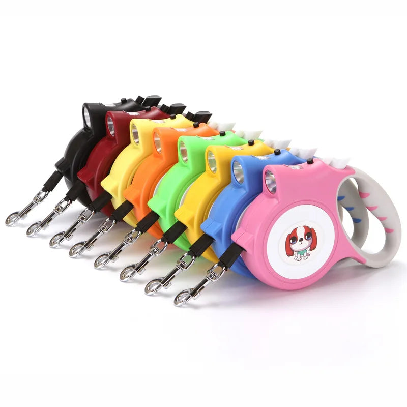 Smart Pet Automatic Retractable Leash with Light Dog Walker Small Dog 5 m Dog Leash with Rope
