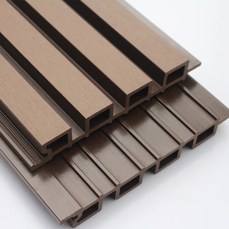 Waterproof Eco-Friendly Great Wall Slatted/Fluted WPC  Building Materials 3D WPC Wall Panel for Interior Decoration