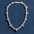 Luster Black Panther White Gold Plated 5mm Width 925 Silver Arrow Tennis Chain VVS Moissanite Necklace