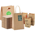 Eco-Friendly Customized Size Brown Kraft Paper Bags Factory Price Design Shopping Craft Paper Bags with Your Own logo