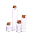 Dia 30mm Small Flat Bottom Glass Wishing Vial Clear Drifting Tube Glass Capsule Saffron Bottle with Cork