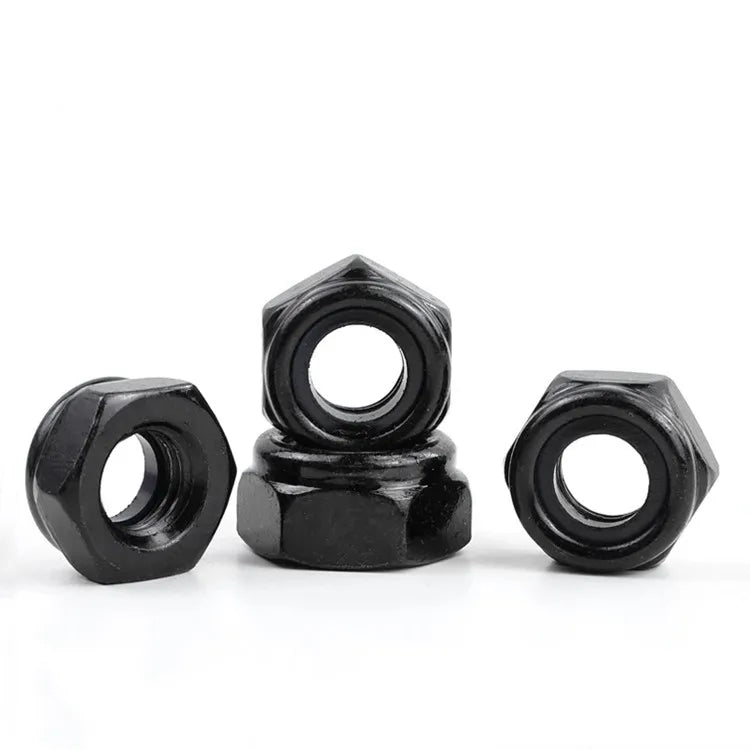 SS Black Zinc Plated DIN985 M3-M12 Hexagonal Nylon Insert Lock Nut M4-M8 M5-M10 M12 for Various Sizes