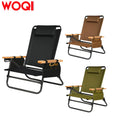 WOQI Camping Chair Adjustable Portable Folding Chair with Side Pockets