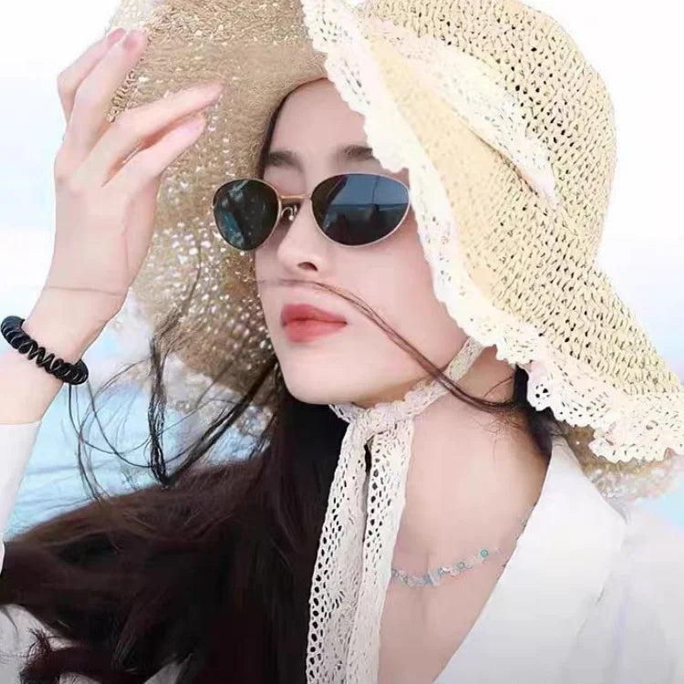 Fashionable Marine Small Metal Frame Female Silver Shades Steampunk TAC Polarized Sun Glasses Titanium Glasses Manufacturer
