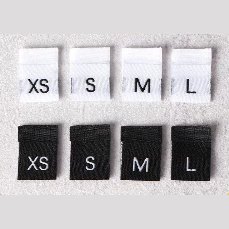 Free Sample Quick Trade Washable Digital Clothing T-Shirt Size Label Center Folding Neck Label for Garments